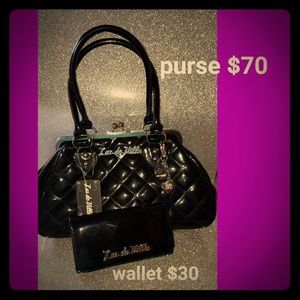 Lux de Ville,  New handbag matching wallet set